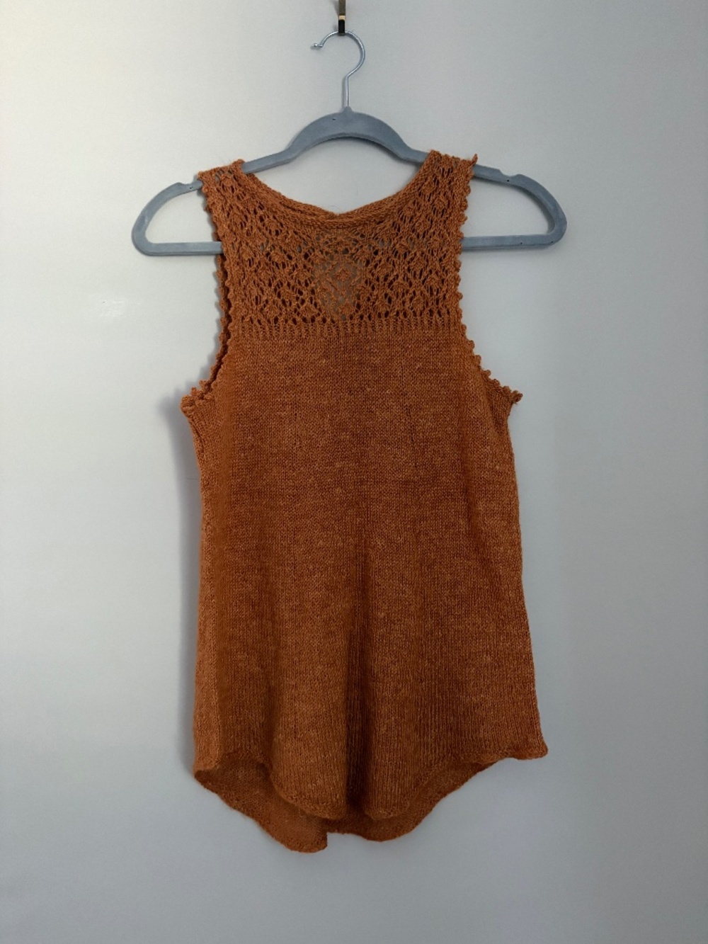 Handknit Lace Tunic Tank